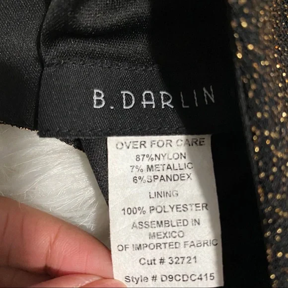 B.DARLIN Gold Glittery Dress - Picture 8 of 8